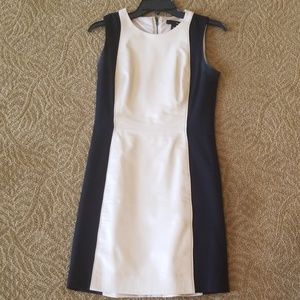 Aqua dress. Size S. Black and cream. Knee length